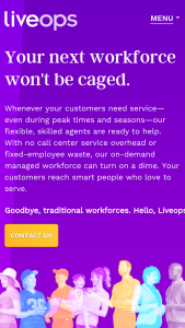 a view of the liveops home page showing a legit and real company