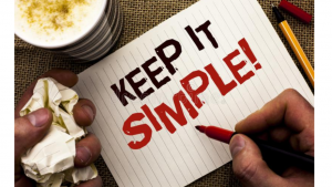 Writing Note Showing Keep It Simple Motivational Call. Business ...