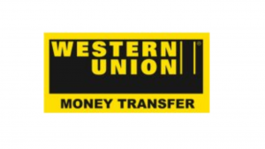 A screen shot of the western union logo