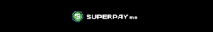 A black white and green screenshot of the superpayme website logo