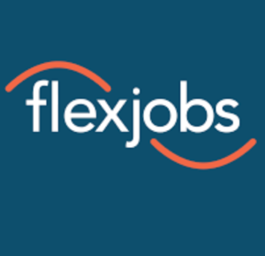 A screen shot of the Flexjobs website logo