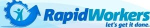 A screenshot of RapidWorkers website logo