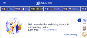 Gain.GG website homepage