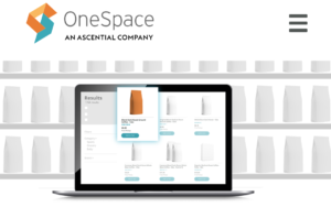 A screen shot of OneSpace Freelancer website homepage and logo